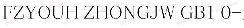 FZYOUH ZHONGJW GB1 0字体转换